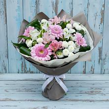 Букет цветов из:  Герберы, Альстромерии и Хризантемы в Абраме-Тюбе