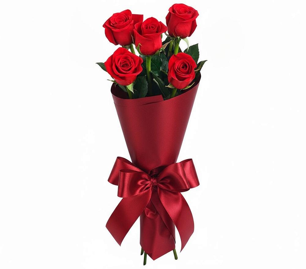 Букет 5 Красных роз Эдлесс Лав в Абраме-Тюбе