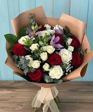 Букет цветов из:  Розы и Альстромерии в Абраме-Тюбе