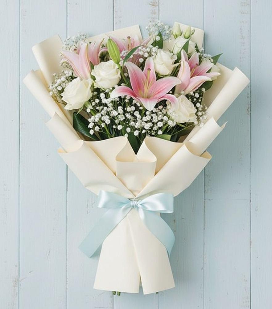 Букет цветов из: Лилии в Абраме-Тюбе