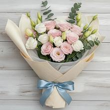 Букет цветов из:  Лизиантусы в Абраме-Тюбе