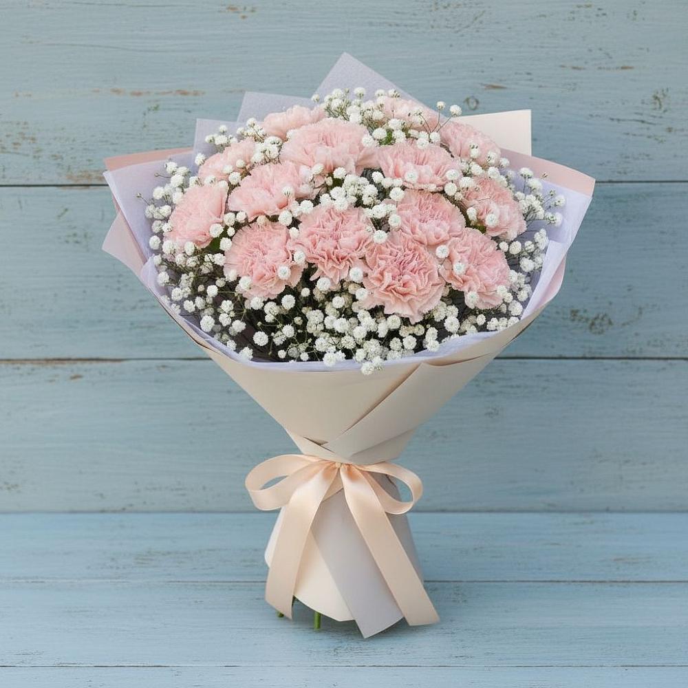 Букет цветов из: Гвоздики в Абраме-Тюбе