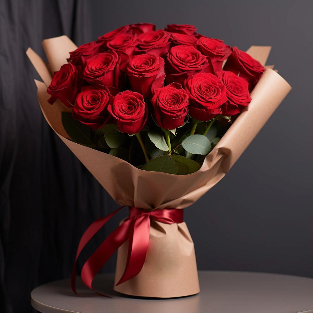 Букет 19 Красных роз Эдлесс Лав в Абраме-Тюбе