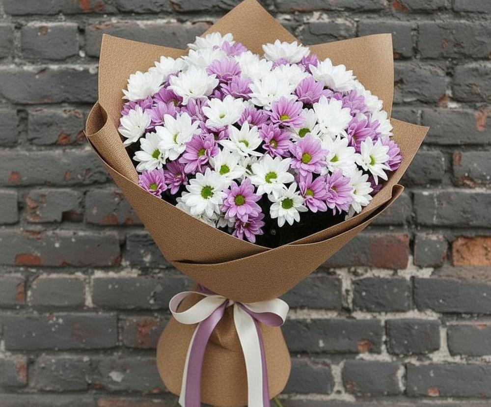 Букет цветов из: Хризантемы в Абраме-Тюбе