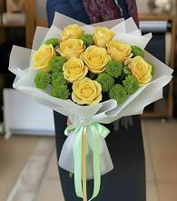 Букет цветов из:  Хризантемы и Розы в Абраме-Тюбе