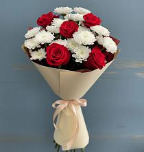 Букет цветов из:  Розы и Хризантемы в Абраме-Тюбе