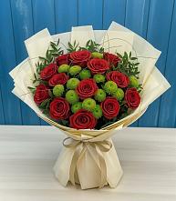 Букет цветов из:  Розы и Хризантемы в Абраме-Тюбе