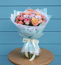 Букет цветов из:  Хризантемы и Розы #REPLACE_PRED# Абраме-Тюбе