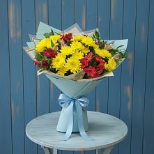 Букет цветов из:  Альстромерии и Хризантемы #REPLACE_PRED# Абраме-Тюбе